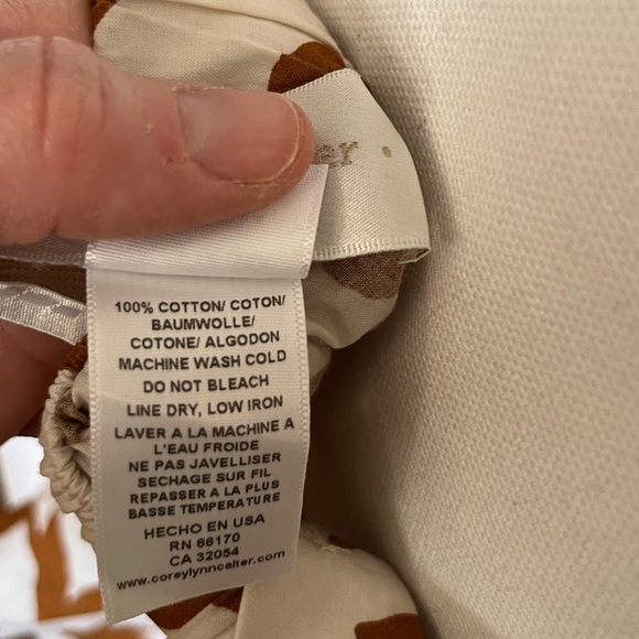 Corey Lynn Calter cream printed tie strap tank size small - Picture 9 of 9